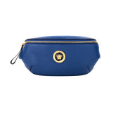 Versace Small Navy Calf Leather Medusa Pendant Fanny Waist Pack Belt Bag -  Luxury Belt Bag for Women -  Versace.